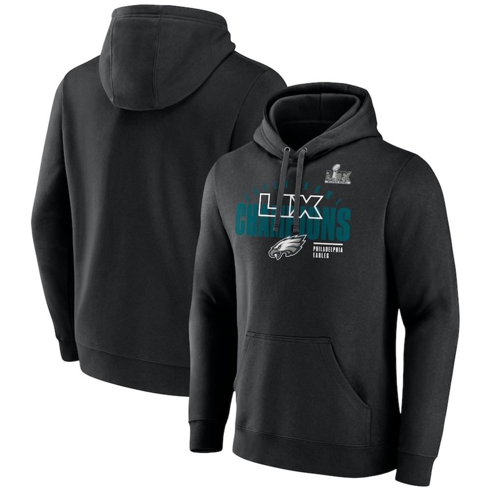 Philadelphia Eagles Men's Black Super Bowl LIX Champions Hoodie
